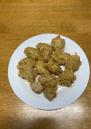 レンコンと鶏ひき肉の落とし揚げ2025-レシピのメイン写真