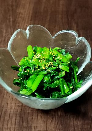 プラス1品☆春菊の蜂蜜りんご酢和え-レシピのメイン写真