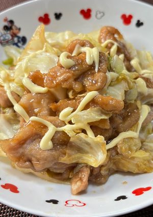 豚🐷こま肉🥩とキャベツ🥬の麺つゆ煮😃-レシピのメイン写真
