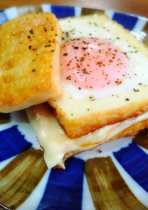 ＊厚揚げのとろとろ目玉焼きとチーズ焼き＊-レシピのメイン写真
