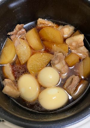 炊飯器で豚の角煮と大根の煮物-レシピのメイン写真