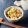 出汁入り味噌で、小松菜の味噌炊き込みご飯