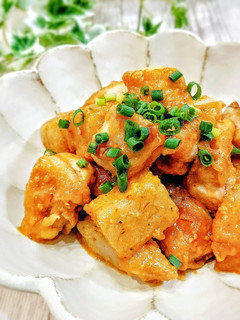 簡単!鶏肉とこんにゃくのごま味噌絡め♪-レシピのメイン写真