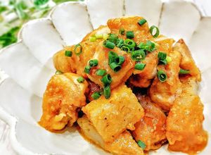 簡単！鶏肉とこんにゃくのごま味噌絡め♪-レシピのメイン写真
