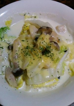 白菜とキノコのクリーム煮-レシピのメイン写真
