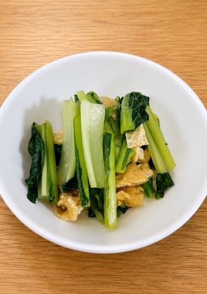 小松菜と油揚げの煮びたし-レシピのメイン写真