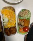 レンジ中華梅クリーム金平味オムライス弁当