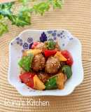 お弁当にも♬玄米甘酒で彩り甘辛肉団子