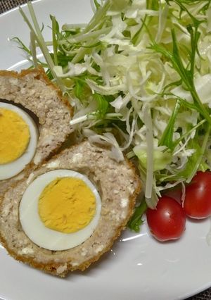 ヘルシー豆腐入りスコッチエッグ-レシピのメイン写真