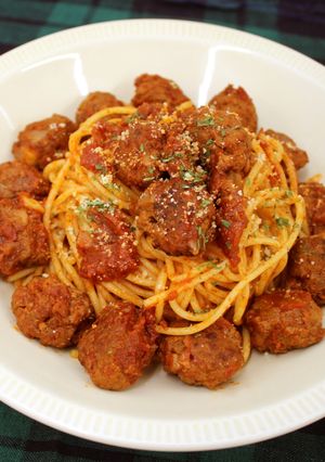 【米麹甘酒】ミートボールスパゲティ-レシピのメイン写真