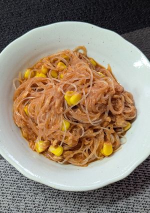 アイラップで火なし！トマトの春雨サラダ-レシピのメイン写真