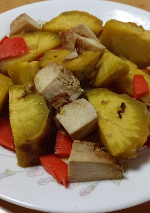 焼きいもと鶏の塩麹漬け甘辛ソテー-レシピのメイン写真