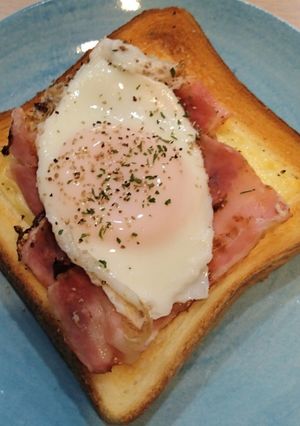 簡単！美味しいベーコンエッグトースト^^-レシピのメイン写真