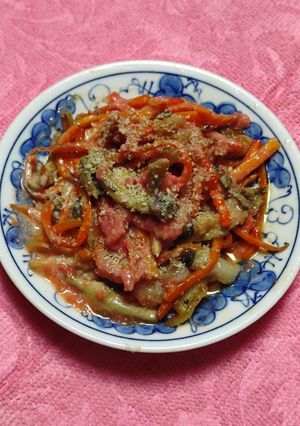 明太子、酢人参、冷凍保存野菜の和え物/常備菜-レシピのメイン写真