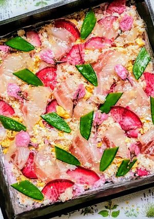 雛祭り！花見弁当！真鯛大根の桜ちらし寿司-レシピのメイン写真