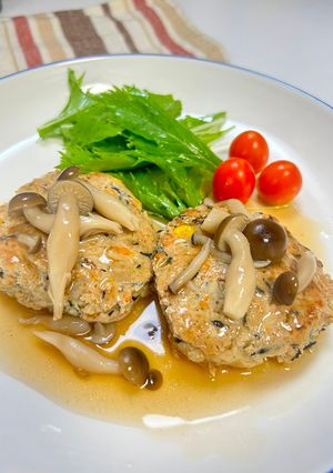 餡かけ(^^)v具だくさん豆腐ハンバーグ-レシピのメイン写真