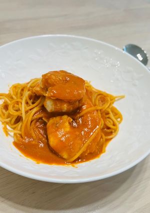 簡単！エビのトマトクリームパスタ☆°-レシピのメイン写真