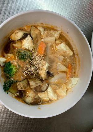 肉無豆腐簡単梅オーロラソース味野菜炒め-レシピのメイン写真