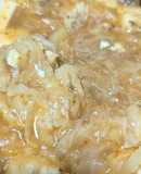 残りのうどんスープを使った麻婆豆腐スープ