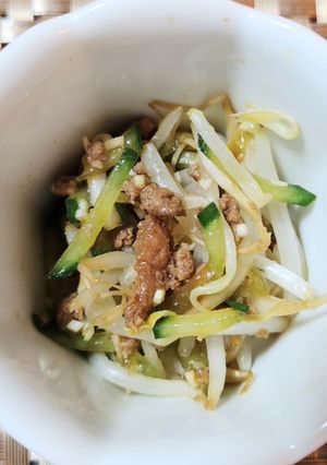 モヤシ＆キュウリ＆肉のナムル-レシピのメイン写真
