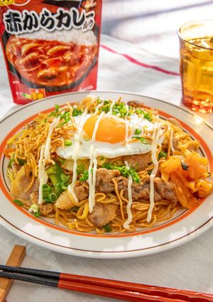 赤からカレー焼きそば-レシピのメイン写真