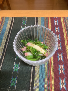 菜の花とかまぼこのワサビ醤油和え-レシピのメイン写真