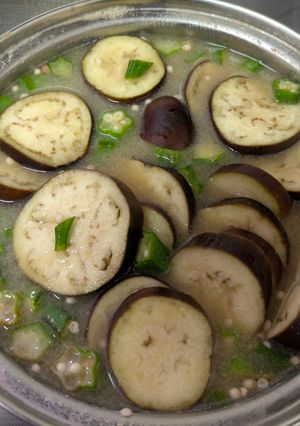 なすとオクラの味噌汁🍆-レシピのメイン写真