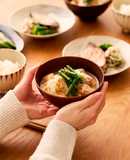 豚とネギのシンプル味噌汁温麺（うーめん）