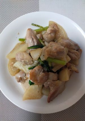 かぶと鶏肉炒め-レシピのメイン写真