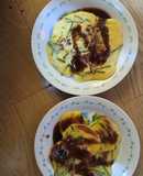 ニラのプチ焼き醤油とソース絡め