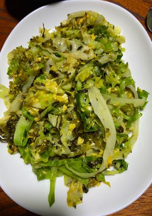 キャベツと高菜の炒め物-レシピのメイン写真