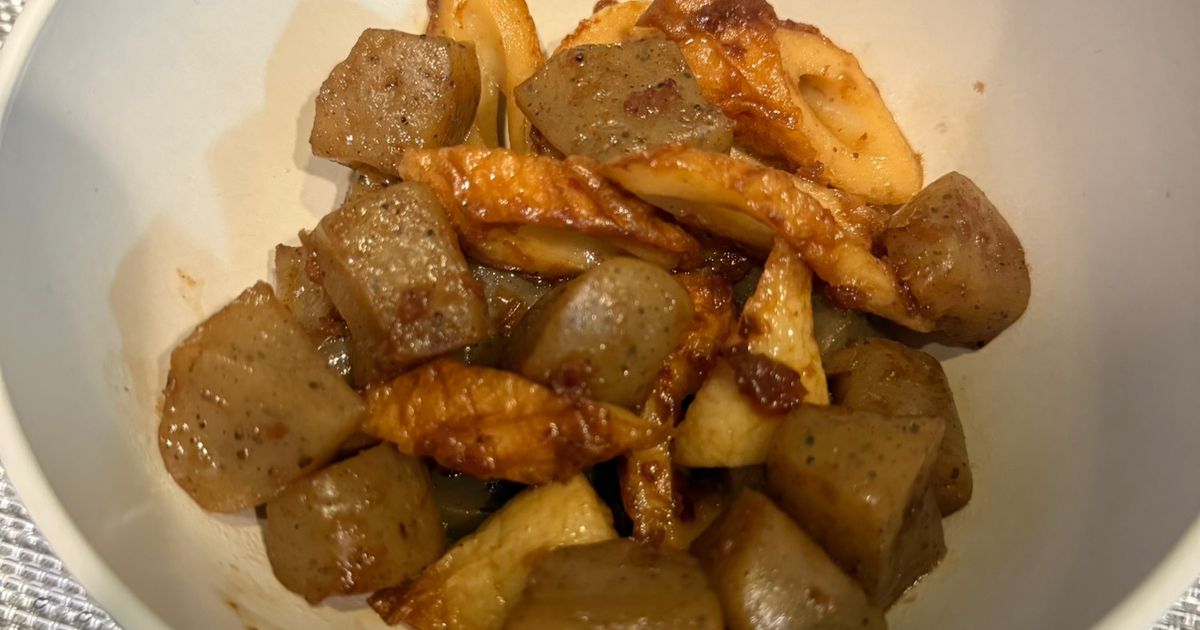 簡単時短節約！ちくわと蒟蒻の甘辛炒め by レシピnote 【クックパッド