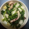 いかとほうれん草のマヨ炒め