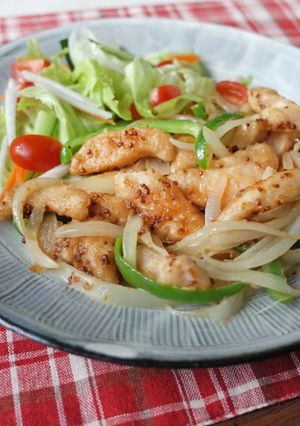 玉ねぎの鶏むね肉のこってりマスタード和え-レシピのメイン写真