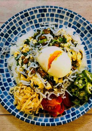 【鉄カルシウム】ねばねば丼-レシピのメイン写真