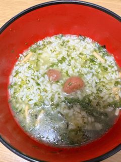 お茶漬けアレンジ🤍 かぶの葉漬けを使って-レシピのメイン写真