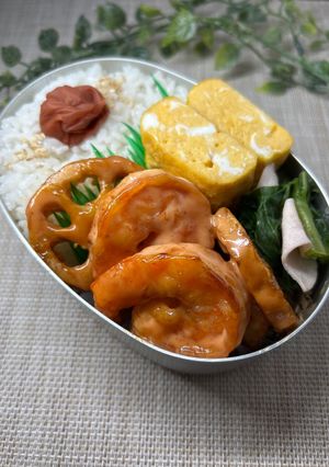 れんこんと海老のオーロラソース弁当-レシピのメイン写真
