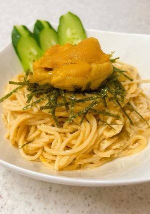 冷製♪和風ウニの豆腐クリーミーパスタ-レシピのメイン写真