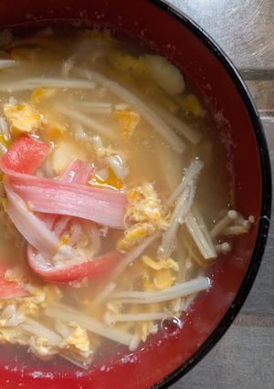 簡単★カニカマとえのきのたまごスープ-レシピのメイン写真