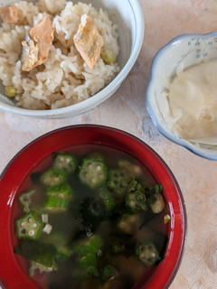 簡単★冷凍オクラでインスタントのお味噌汁-レシピのメイン写真