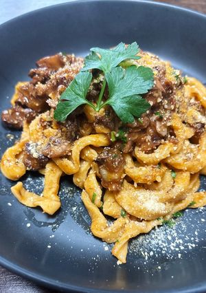 【肉麺】平打ちパスタのラグーソース-レシピのメイン写真