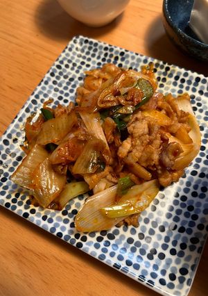 材料3つで簡単！豚キムチ♪-レシピのメイン写真