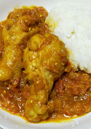 手羽元スパイストマト煮(辛くないカレー)-レシピのメイン写真