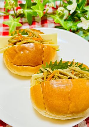 簡単☆きんぴらチーズサンド-レシピのメイン写真