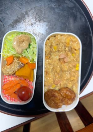 レンジ簡単さっぱり味噌レモン風味炒飯弁当-レシピのメイン写真