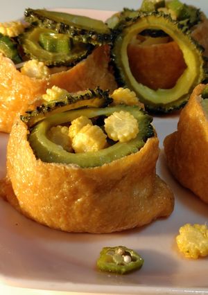 夏野菜お花そうめんいなり-レシピのメイン写真