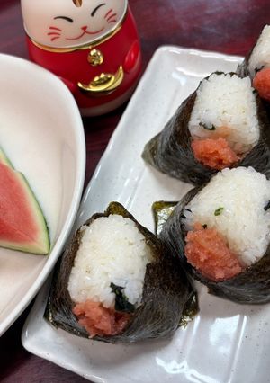 たらこお握りわかめスープの素-レシピのメイン写真