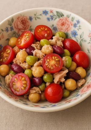 和えるだけ🥗ツナとミニトマトの豆サラダ-レシピのメイン写真