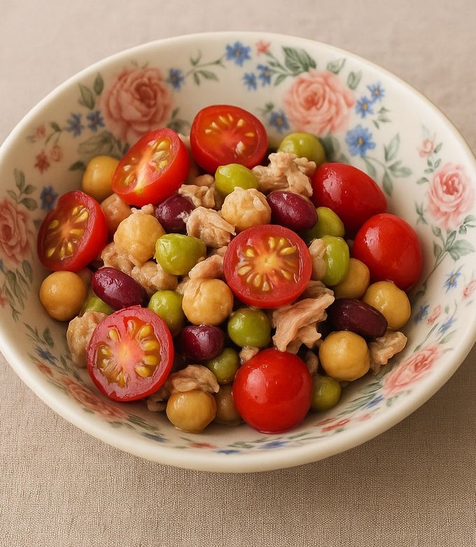 和えるだけ🥗ツナとミニトマトの豆サラダ by ayu 【クックパッド