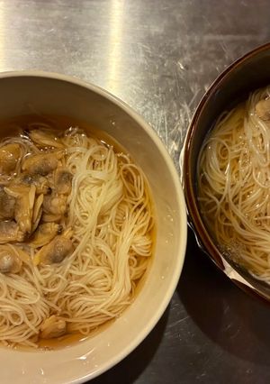 冷凍あさりでにゅうめん-レシピのメイン写真